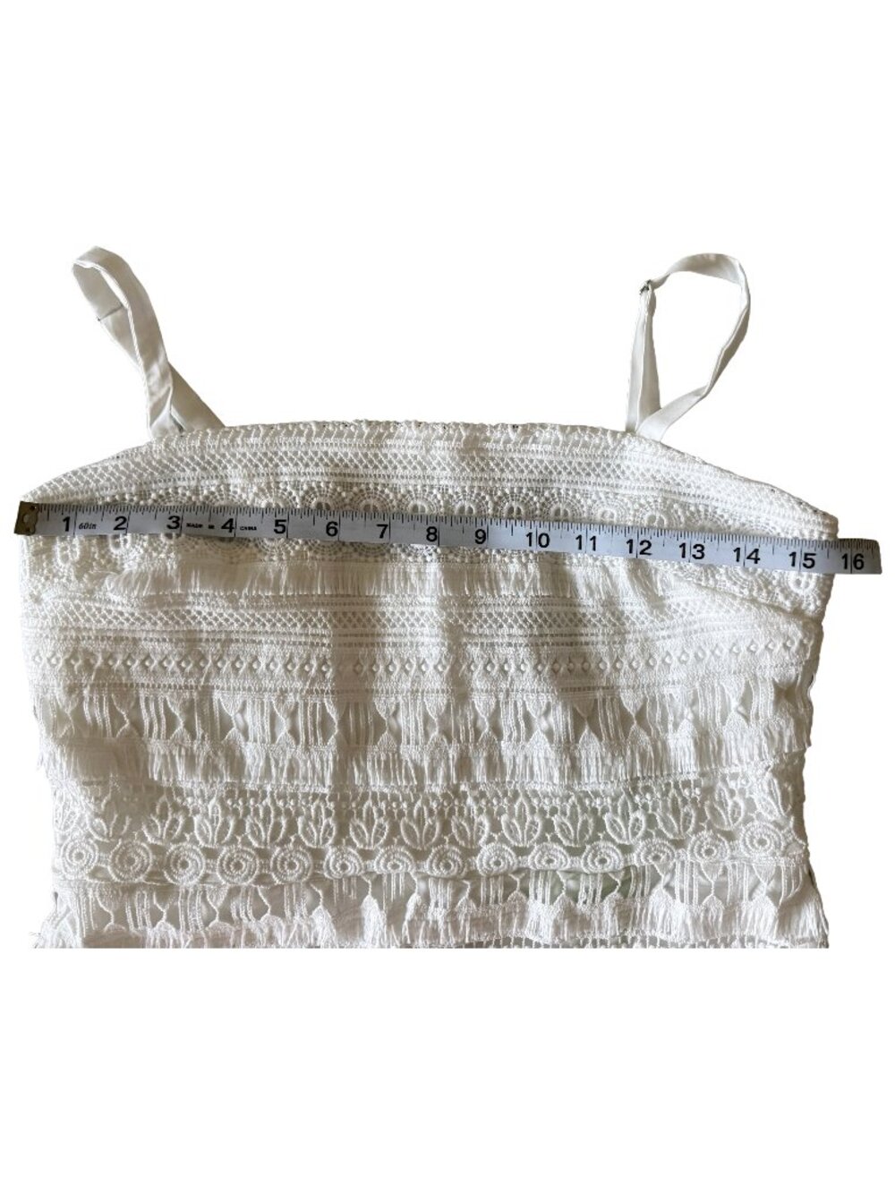 Sam Edelman White Lace Sheath Dress Size 6 NWT Crochet Fringe - Picture 5 of 5